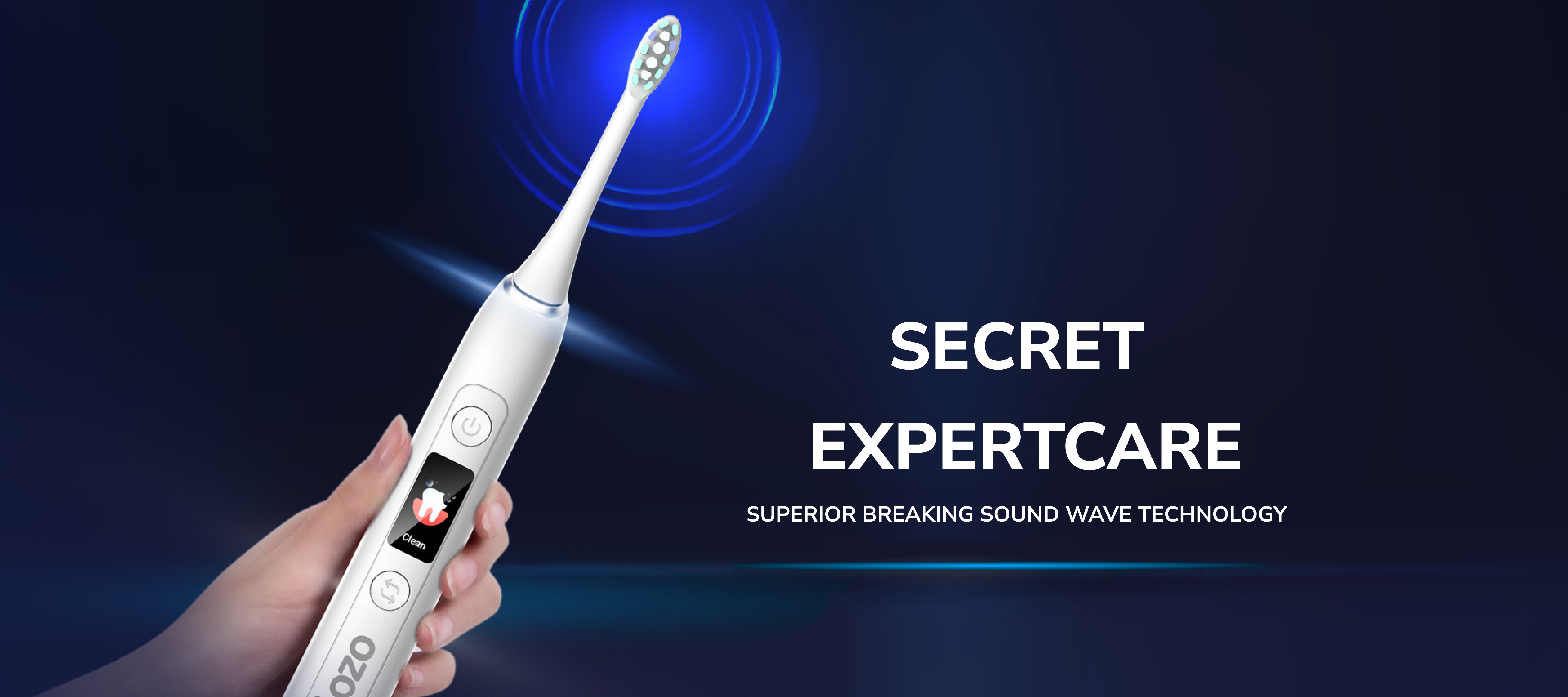 Lipzo X Pro Smart Electric Toothbrush white banner1